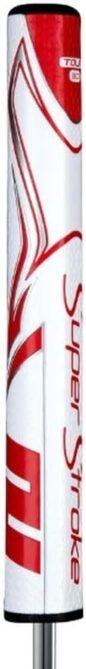 SuperStroke Zenergy Tour 3.0 Golf Putter Grip with No Taper SuperStroke Zenergy Tour 3.0 Golf Putter Grip with No Taper Enhanced SPYNE Technology, New Multi-Zone Texturing and Tech-Port, White/Red