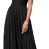 Women's One Shoulder Corset Bridesmaid Dresses Long Pleated ...