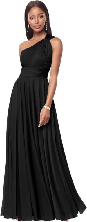 Women's One Shoulder Corset Bridesmaid Dresses Long Pleated ... Women's One Shoulder Corset Bridesmaid Dresses Long Pleated ...