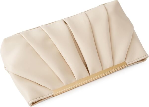 Clutch Purse Dressy Pleated Formal Evening Bag Simple Classy...