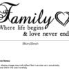 AUHOKY Family Where Life Begins & Love Never Ends Wall Decal...