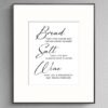 Bread Salt Wine Sign, Farmhouse Wall Decor, It's A Wonderful...