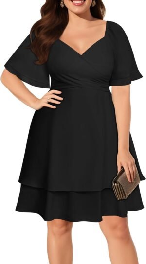 Pinup Fashion Women Graduation Dress Plus Size - Wedding Gue... Pinup Fashion Women Graduation Dress Plus Size - Wedding Gue...