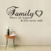 AUHOKY Family Where Life Begins & Love Never Ends Wall Decal...