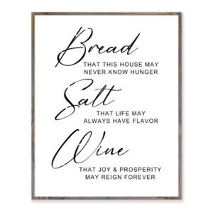 Bread Salt Wine Sign, Farmhouse Wall Decor, It's A Wonderful... Bread Salt Wine Sign, Farmhouse Wall Decor, It's A Wonderful...