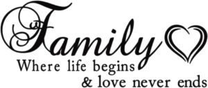 AUHOKY Family Where Life Begins & Love Never Ends Wall AUHOKY Family Where Life Begins & Love Never Ends Wall Decal...