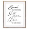 Bread Salt Wine Sign, Farmhouse Wall Decor, It's A Wonderful...