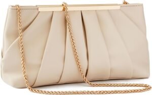 Clutch Purse Dressy Pleated Formal Evening Bag Simple Classy... Clutch Purse Dressy Pleated Formal Evening Bag Simple Classy...