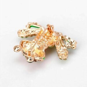 Green Frog Brooch Pins for Women, Cute Rhinestone Inlaid Fro... Green Frog Brooch Pins for Women, Cute Rhinestone Inlaid Fro...