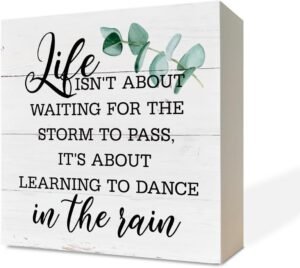 Inspirational Wood Signs, Wooden Box Sign Desk Decor, Positi... Inspirational Wood Signs, Wooden Box Sign Desk Decor, Positi...