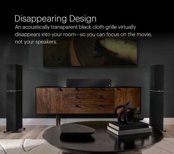 61GE8DbJkkL._AC_SL1500_.jpg Definitive Technology Dymension DM20 Slim Center Channel Speaker, 5-Driver Array - (4) 4" Midrange Woofers & (1) 1" Tweeter, for Dymension Series Home Speakers, Immersive Home Theater Audio, Black