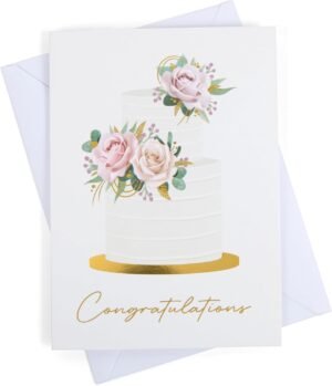 Wedding Card, Gold Foil Wedding Cards for Bride and Groom Wedding Card, Gold Foil Wedding Cards for Bride and Groom