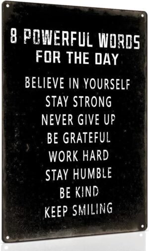ALKB Inspirational Wall Art Metal Sign 8 x 12 Inch, ALKB Inspirational Wall Art Metal Sign 8 x 12 Inch, Inspirin...