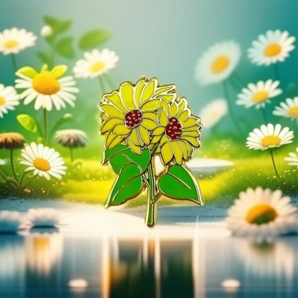 Cute Floral Kawaii Pins Alloy Enamel Lapel Pin for Clothing ...