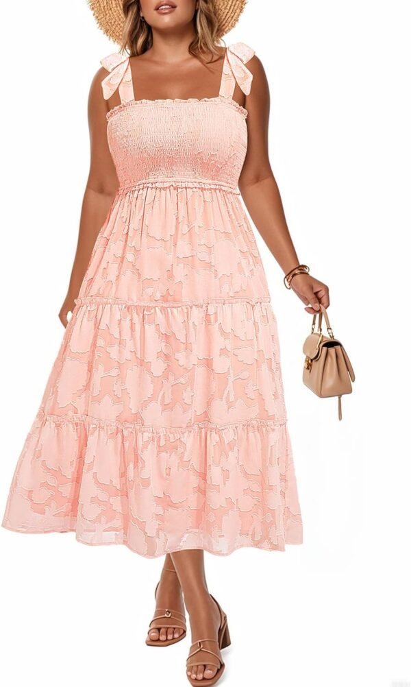 Plus Size Summer Dress 2025 - Sun Boho Spaghetti Strap Lace ...