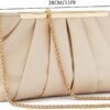Clutch Purse Dressy Pleated Formal Evening Bag Simple Classy...