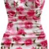 Verdusa Women's Floral Ruched Bodycon Mini Dress Spaghetti S...