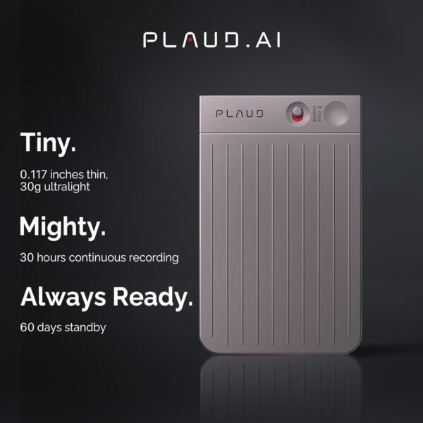 61WnvS09tYL._AC_SL1500_.jpg AI Voice Recorder, PLAUD Note Voice Recorder w/Case, App Control, Transcribe & Summarize with AI Technology, Support 112 Languages, 64GB Memory, Audio Recorder for Lecture, Meeting, Call, Interview