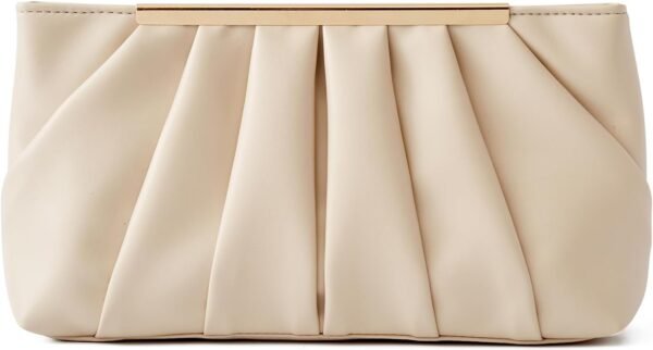 Clutch Purse Dressy Pleated Formal Evening Bag Simple Classy...