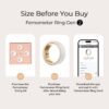 femometer Smart Ring Gen2 - Sleep, Heart Rate & Cycle Monitoring - Free Subscription - Women's Health & Fertility Tracker with BBT Technology - Size Before You Buy - Up to 7 Days Battery Life - Size 8