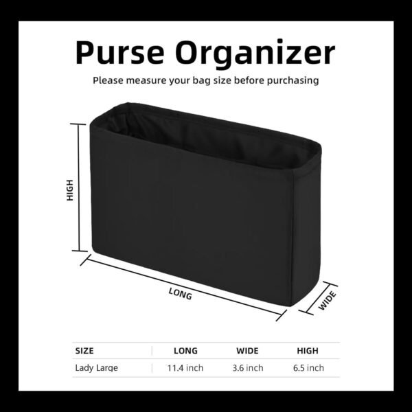 Purse Organizer Insert for Dior Lady Large Bags,Black,Luxury...
