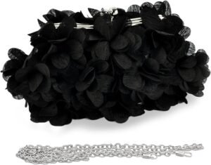Women Elegant Evening Purse, Small Floral Clutch Bag with De... Women Elegant Evening Purse, Small Floral Clutch Bag with De...