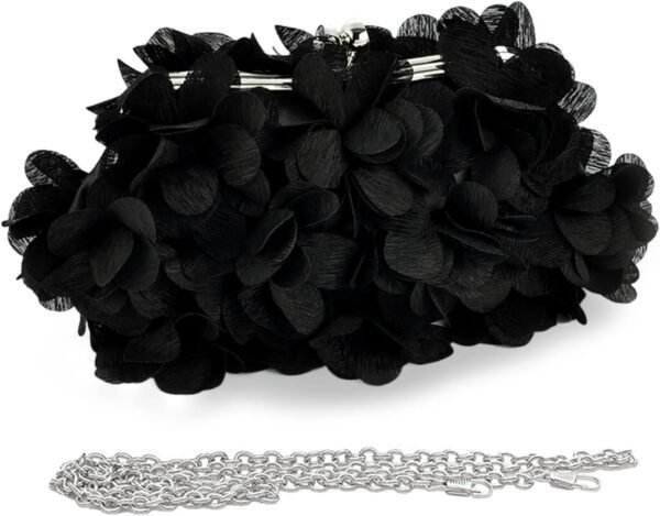 Women Elegant Evening Purse, Small Floral Clutch Bag with De...