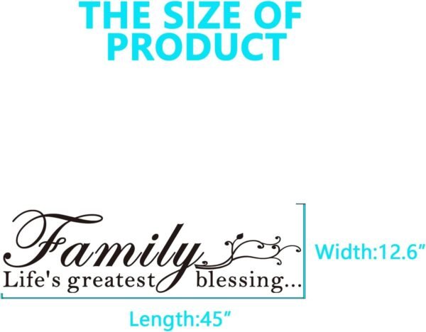 Motivational Home Wall Decals for Bedroom: Inspirational Fam...