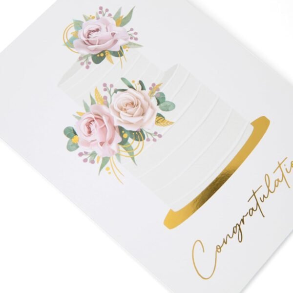 Wedding Card, Gold Foil Wedding Cards for Bride and Groom