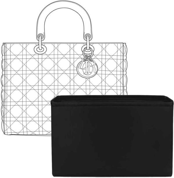 Purse Organizer Insert for Dior Lady Large Bags,Black,Luxury...