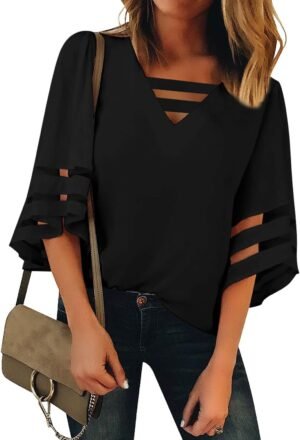 LookbookStore Tops for Women Trendy 2024 Dressy Casual V Nec... LookbookStore Tops for Women Trendy 2024 Dressy Casual V Nec...