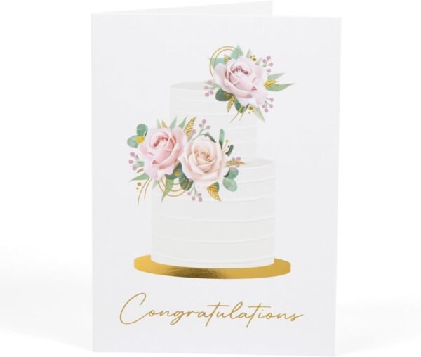 Wedding Card, Gold Foil Wedding Cards for Bride and Groom