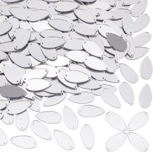 PH PandaHall 200pcs Teardrop Sew on Mirrors Pieces Silver Ac... PH PandaHall 200pcs Teardrop Sew on Mirrors Pieces Silver Ac...