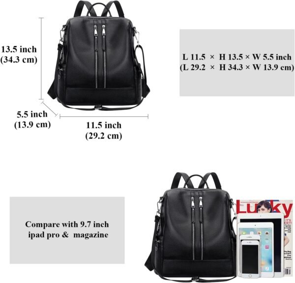 ALTOSY Genuine Leather Backpack Purse for Women Convertible ...