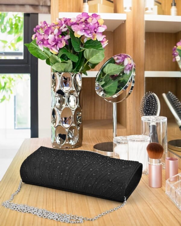 TINDTOP Clutch Purses for Women, Formal Evening Bags Suede S...