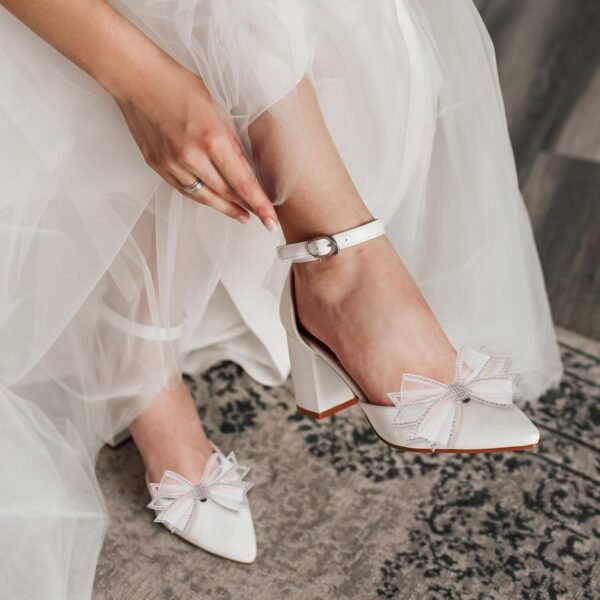 2 Pcs Shoe Clips for Women Dress Shoes, Mesh Bow Rhinestone ...