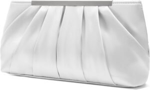 Clutch Purses for Women Evening Bag Elegant Pleated Satin Fo... Clutch Purses for Women Evening Bag Elegant Pleated Satin Fo...