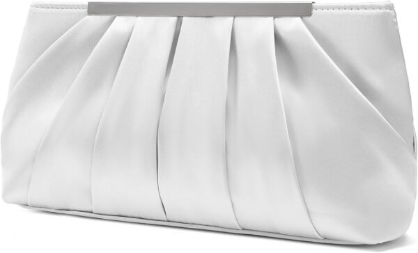Clutch Purses for Women Evening Bag Elegant Pleated Satin Fo...