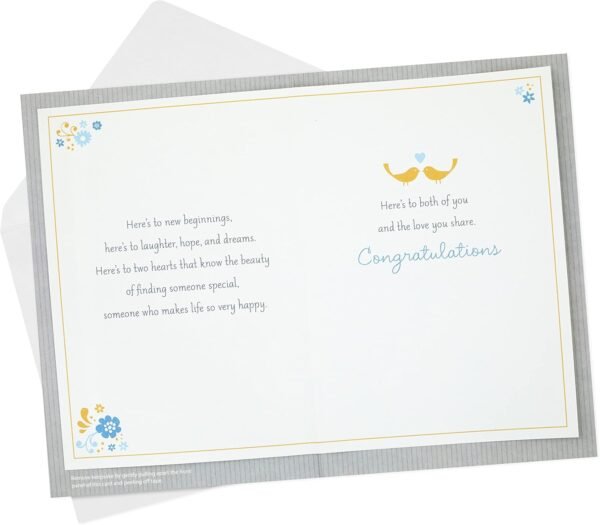 Hallmark Wedding Card (Removable Keepsake Wooden Heart Ornam...