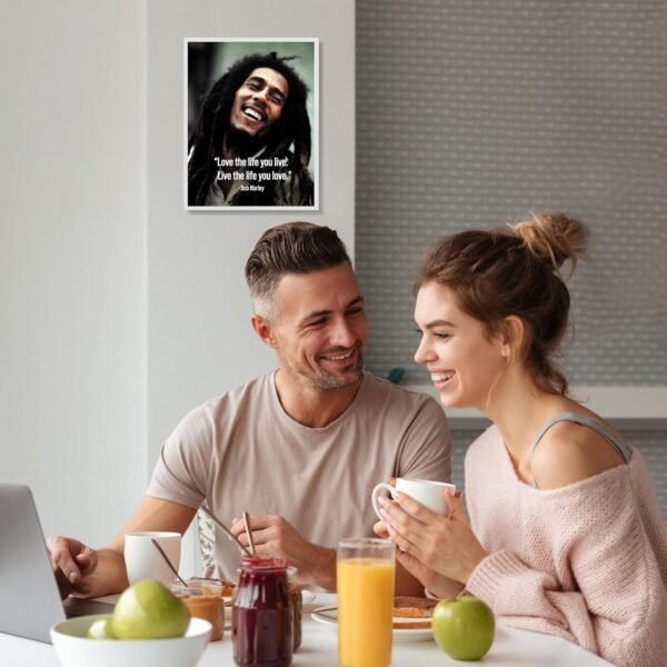 "Bob Marley Inspirational Quotes Wall Art - "Love The Life"-...