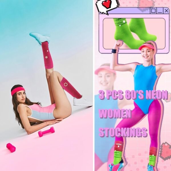 2 Pairs White Slouch Socks with 21 Pcs Sock Pins Jewelry for...