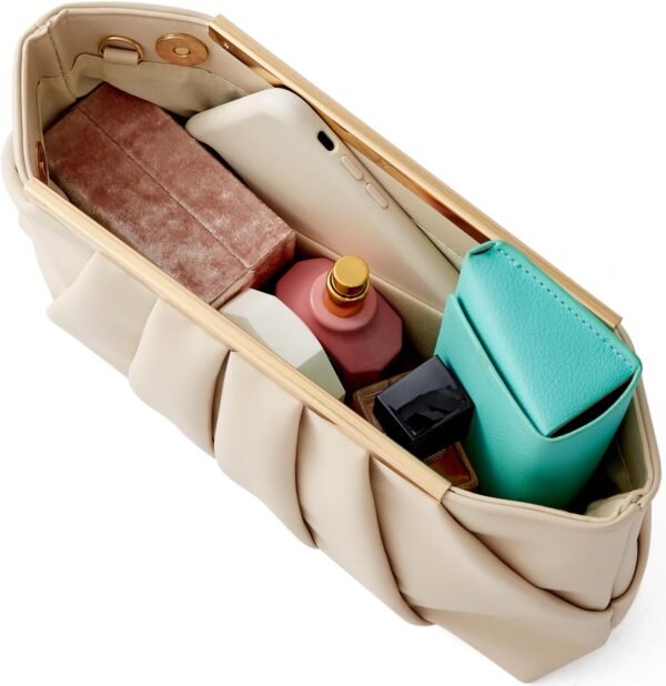 Clutch Purse Dressy Pleated Formal Evening Bag Simple Classy...