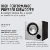 Polk Audio PSW10 10" Powered Subwoofer – Power Port Technology, Up to 100 Watts, Big Bass in Compact Design, Easy Setup with Home Theater Systems, Timbre-Matched with Monitor & T-Series Polk Speakers
