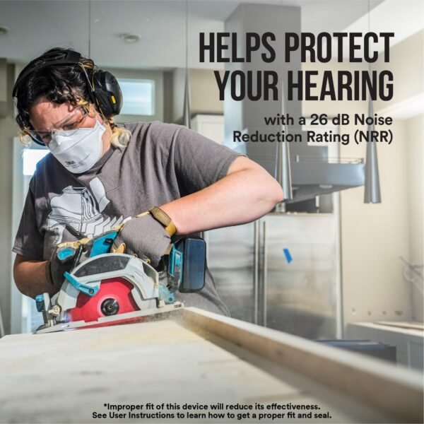 3M WorkTunes Connect Wireless Hearing Protector with Bluetooth Technology, Bluetooth Hearing Protection with a 26 dB Noise Reduction Rating