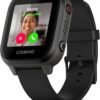 JrTrack 4 Kids Smart Watch by Cosmo | Phone Watch & GPS Tracker | Enhanced Parental Controls | Call, Text, Activity, School Lock | Spotify Music | SIM Card Included | SOS & Safety Alerts | (Black)