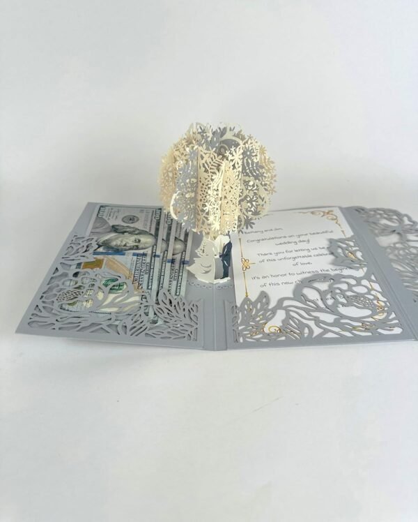 Wedding Cards for Bride and Groom - Pop-Up Congratulations C...