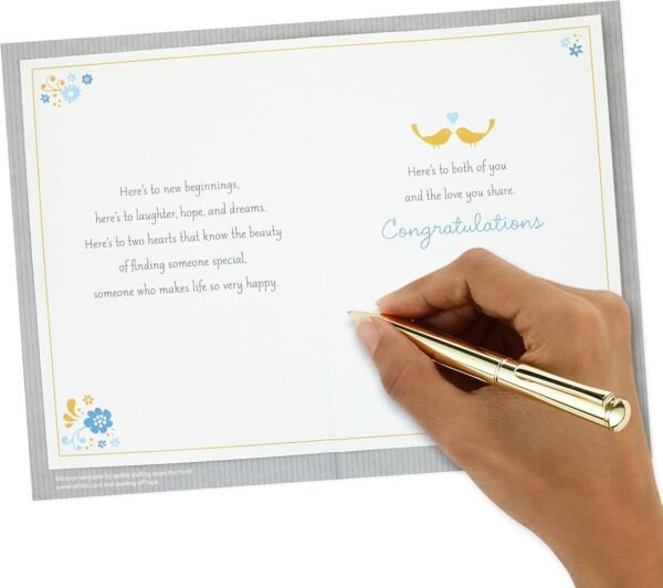 Hallmark Wedding Card (Removable Keepsake Wooden Heart Ornam...