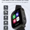 JrTrack 4 Kids Smart Watch by Cosmo | Phone Watch & GPS Tracker | Enhanced Parental Controls | Call, Text, Activity, School Lock | Spotify Music | SIM Card Included | SOS & Safety Alerts | (Black)