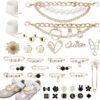 34 Pcs Junk Socks Charms Kit gold Charms for Sneakers Socks,...