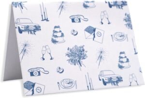 Wedding Toile Thank You Cards with Envelopes, 24 Pack - Wedding Toile Thank You Cards with Envelopes, 24 Pack - 4.75...